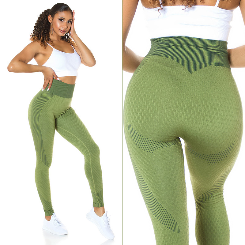 Sporty Fitness High Waist Shape Leggings mit nahtlosem Design, formendem Bund und figurbetonenden Struktur-Details für Sport, Freizeit Shape Leggings