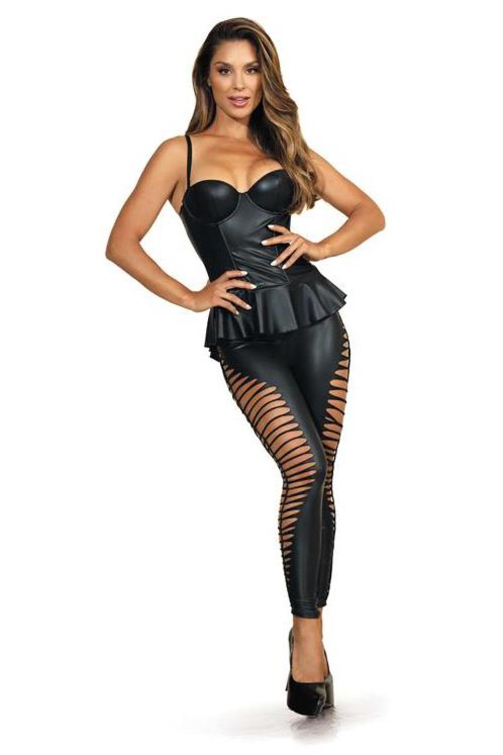 Axami Wetlook Korsett mit Reißverschluss in schwarz