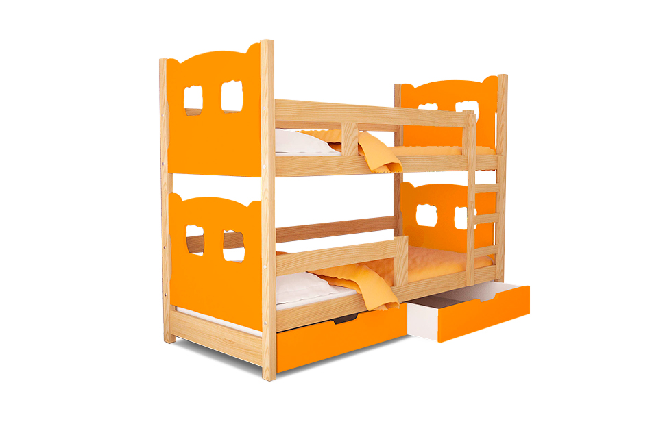 99rooms Mecky Etagenbett Kiefer Orange