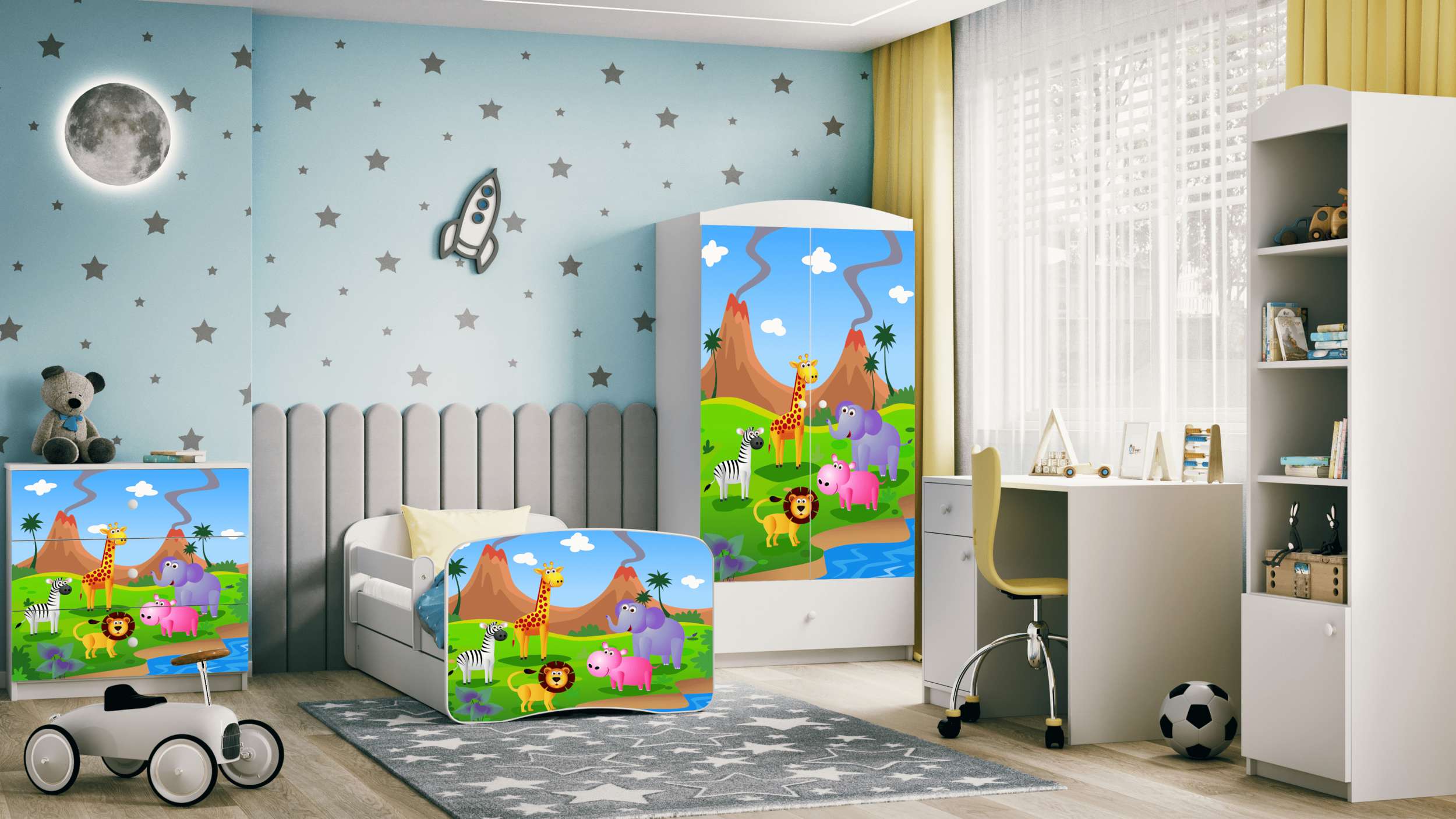 99rooms Dreams XXX Kinderzimmer-Set Weiß 80x180 cm