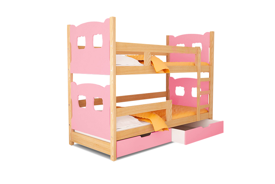 99rooms Mecky Etagenbett Kiefer Rosa