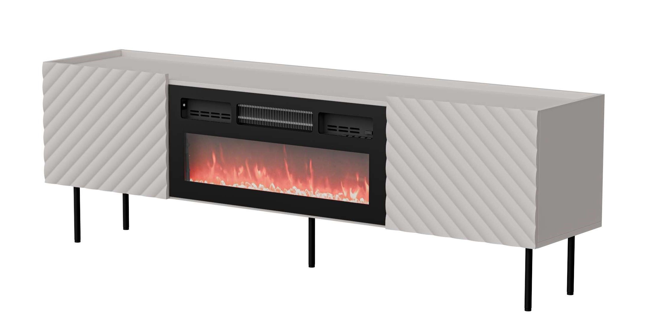 99rooms Luzia Lowboard Kaschmir mit Kamin