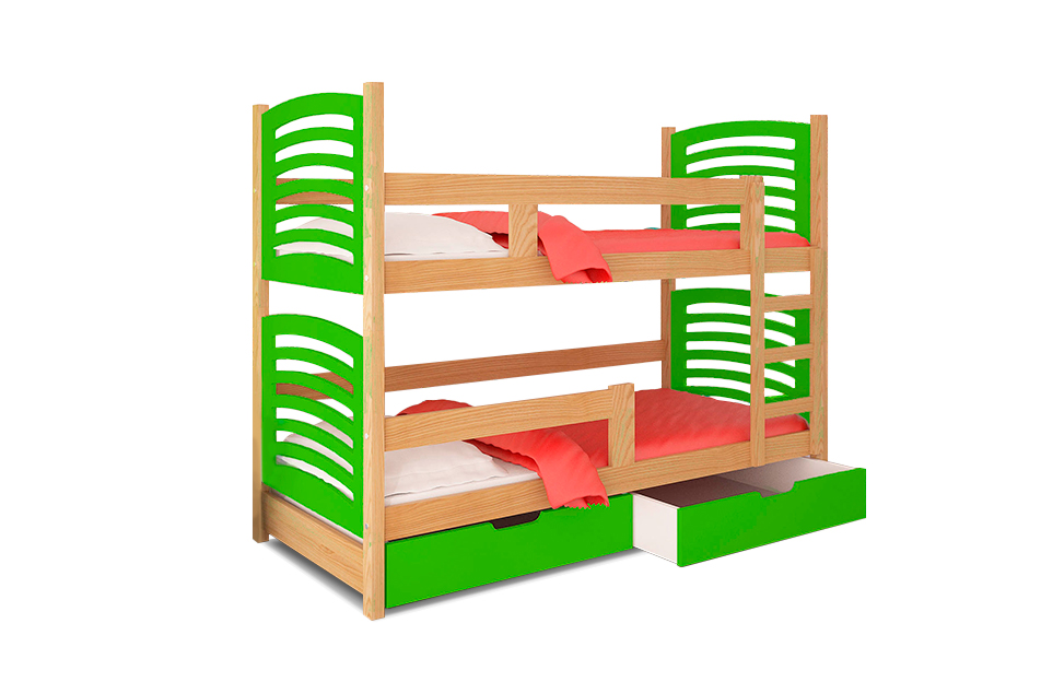 99rooms Bob Etagenbett Kiefer Grün