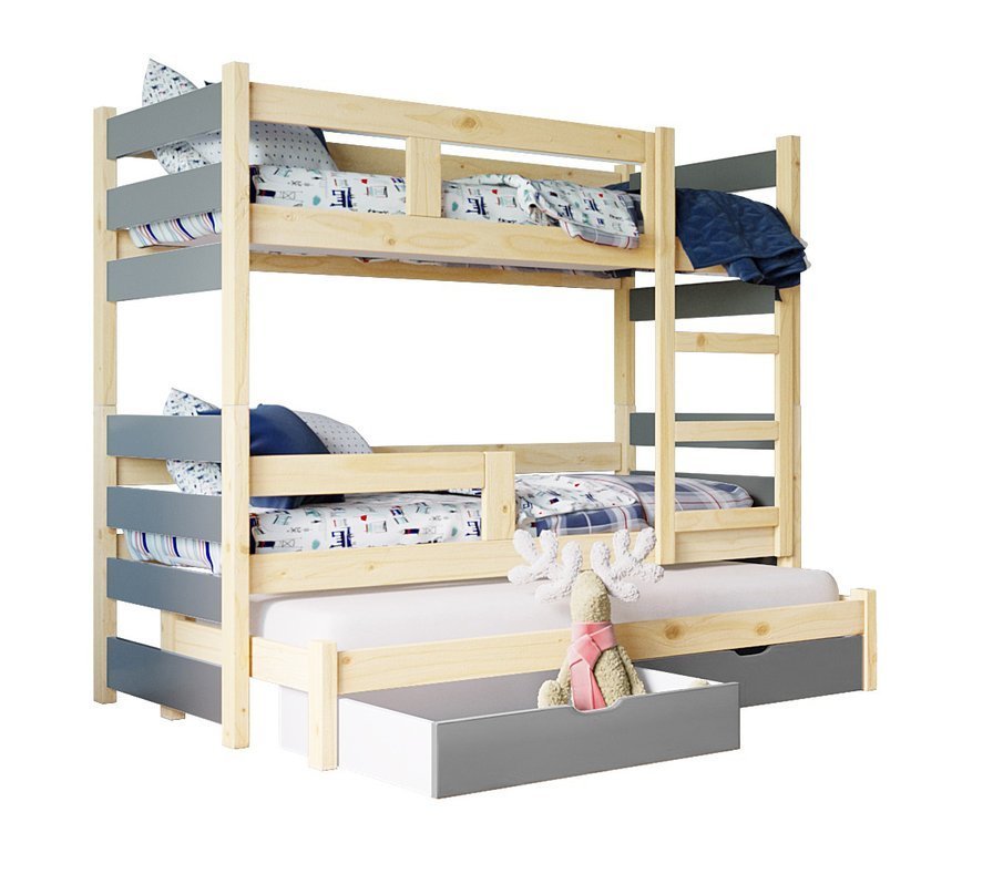 99rooms Lissy Etagenbett Kiefer Grau