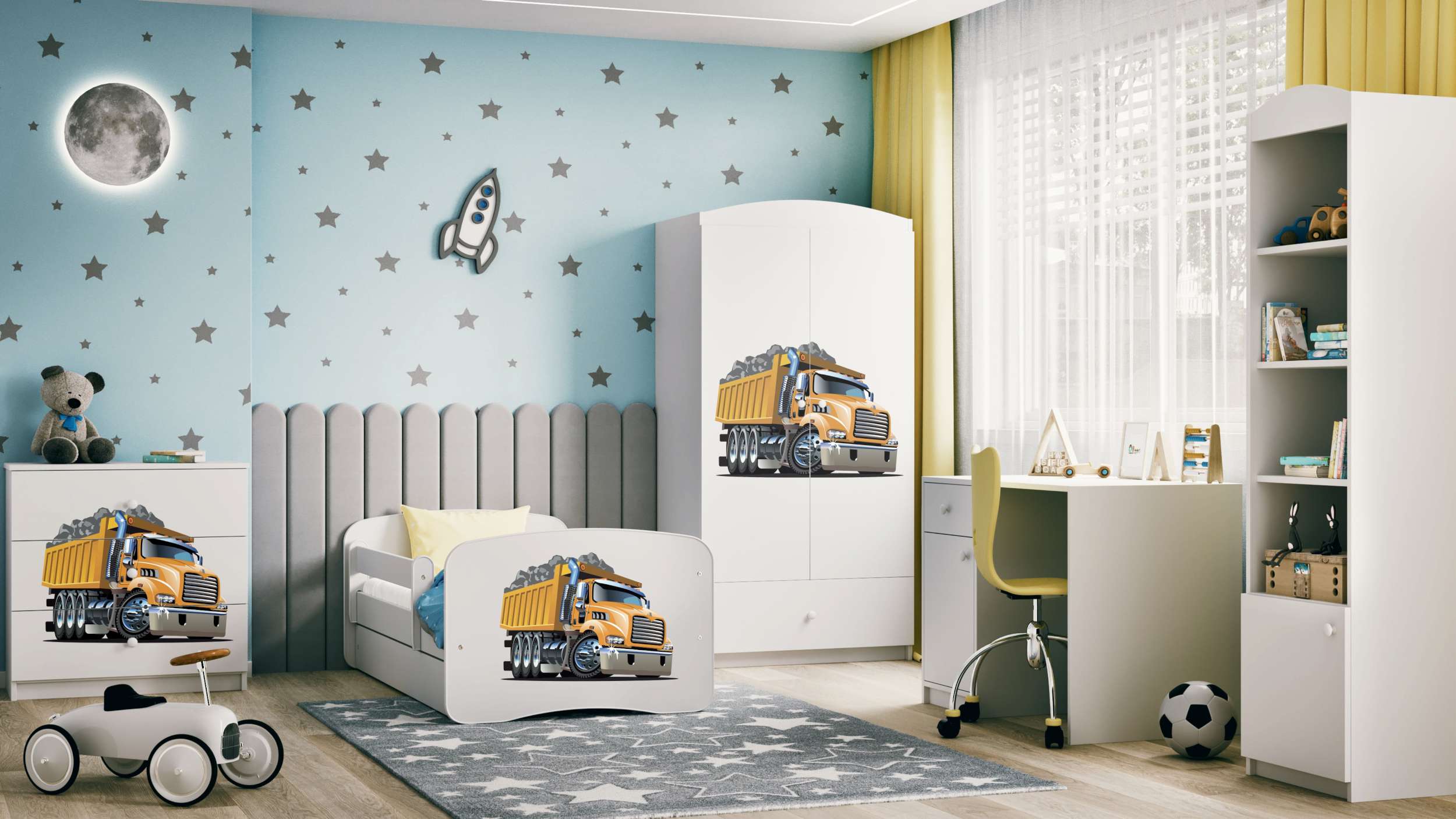 99rooms Dreams Motiv XI Kinderzimmer-Set Weiß 70x140 cm