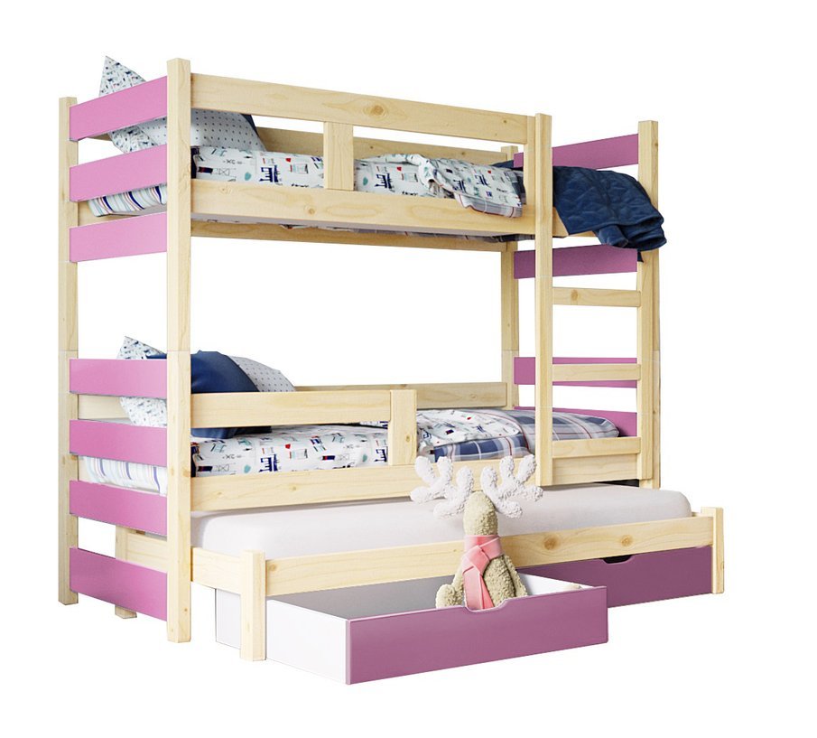 99rooms Lissy Etagenbett Kiefer Rosa