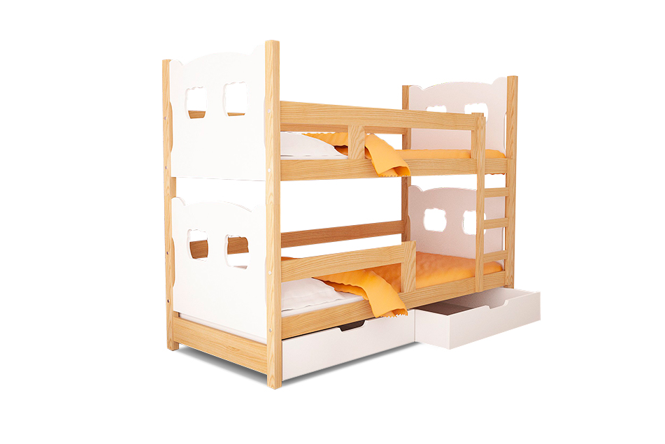 99rooms Mecky Etagenbett Kiefer Weiß