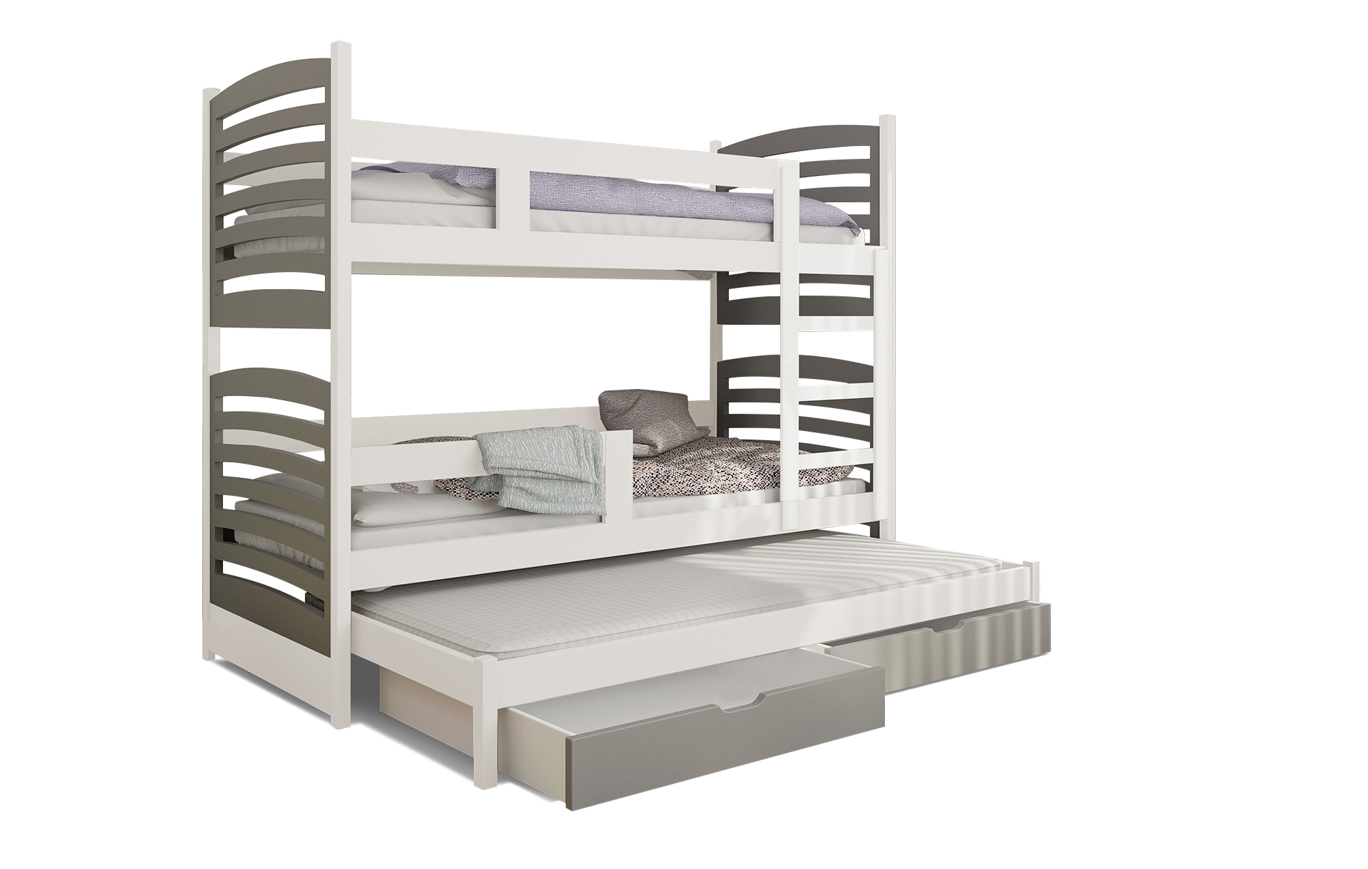99rooms Mohikon Etagenbett Weiß Grau
