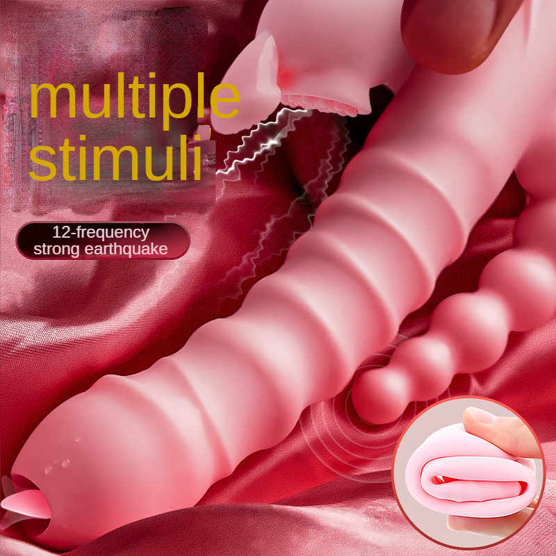 3 In 1 Dildo Rabbit Vibrator Waterproof USB Magnetic Rechargeable Anal Clit Vibrator Sex Toys for Women Couple