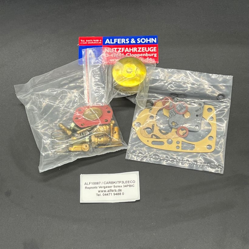 Reparatur Kit Vergaser Typ Solex 34 PBIC, Willys, F Kopf, Motor 1018 / 1029 eco