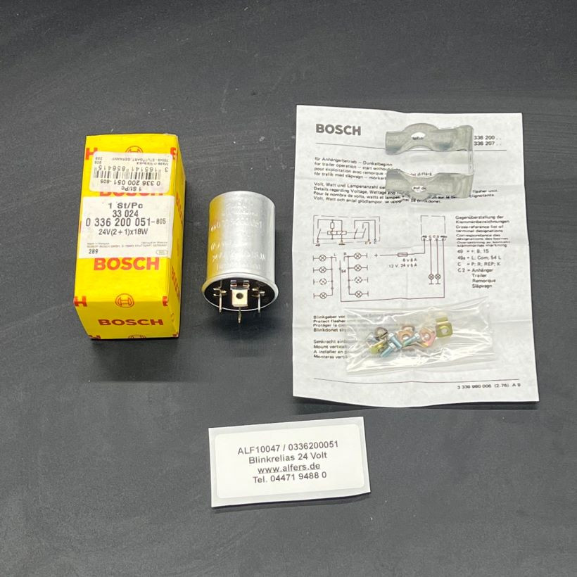 Blinkrelais, Bosch, 24 Volt (2 + 1) x 18W