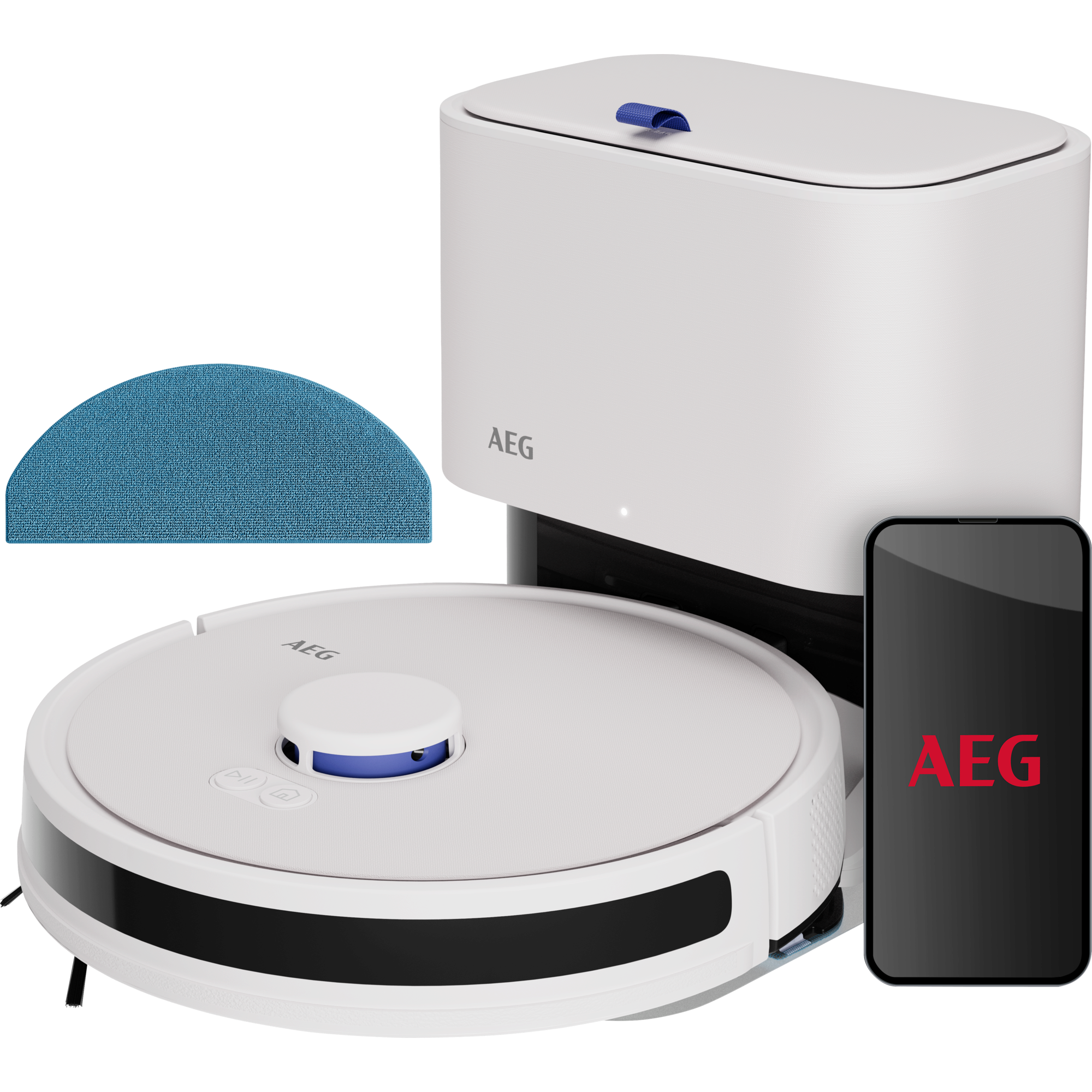 AEG 7000 Robot Vacuum Cleaner Saugroboter Lidar / Farbe: Shell White AR71UW2SW