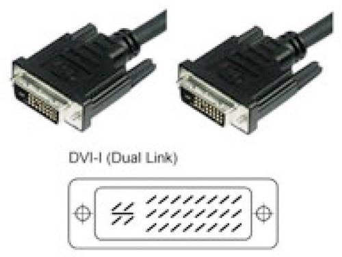 TECHly DVI Anschlusskabel DVI-I 24+5pol. Stecker, DVI-I 24+5pol. Stecker 1.80m Schwarz ICOC-DVI-8900