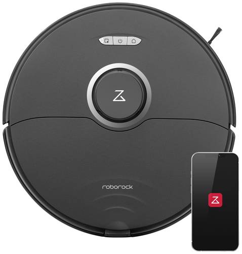 Roborock S8 black Saug-und Wischroboter Schwarz kompatibel mit Amazon Alexa, kompatibel mit Google H