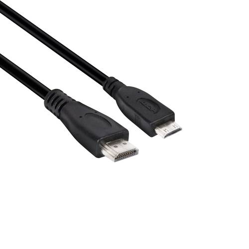 Club3D HDMI Anschlusskabel HDMI-Mini-C Stecker, HDMI-A Stecker 1.00m Schwarz CAC-1350 HDMI-Kabel