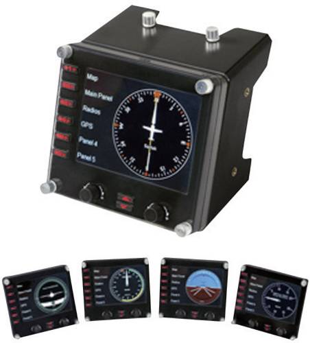 Saitek Logitech Gaming Pro Flight Instrument Panel PZ46 Flugsimulator-Controller USB PC Schwarz