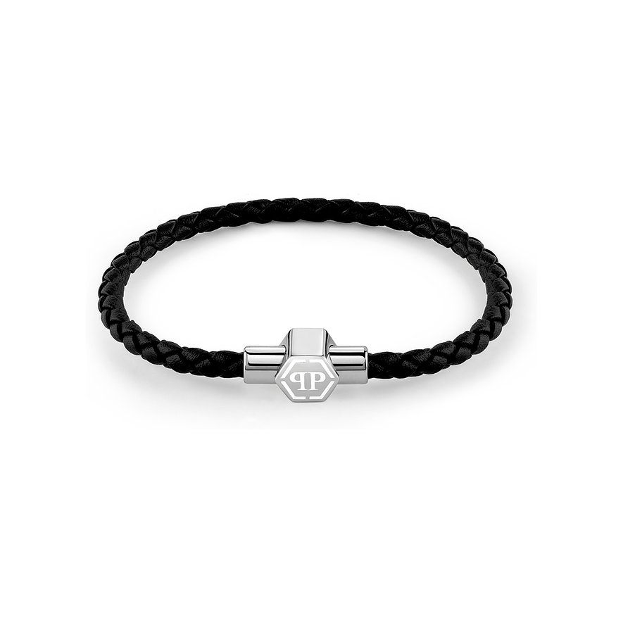Philipp Plein Armband PJOEA04BS Leder, Edelstahl, recycelt