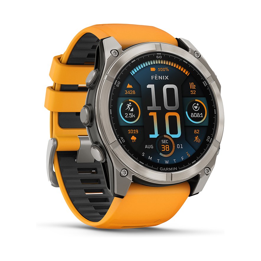 Garmin Smartwatch Fenix 8 - 51 mm AMOLED Sapphire Graphit Titanium Titan 010-02905-11