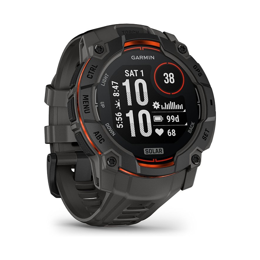 Garmin Smartwatch Instinct 3 Solar 50 mm Kohle/Schwarz 010-02935-00