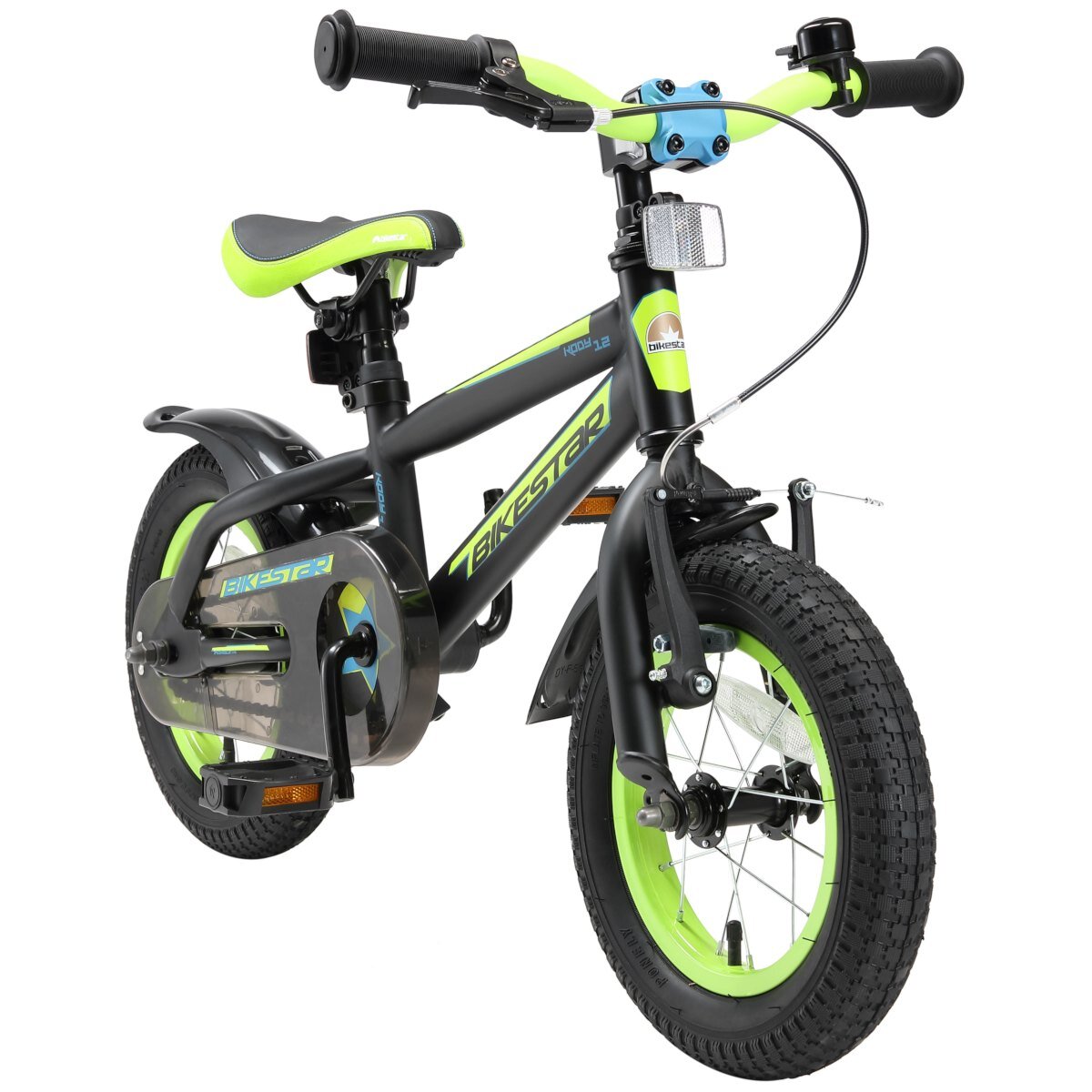 Bikestar Kinderfahrrad Urban Jungle 12 Zoll - Schwarz & Gelb