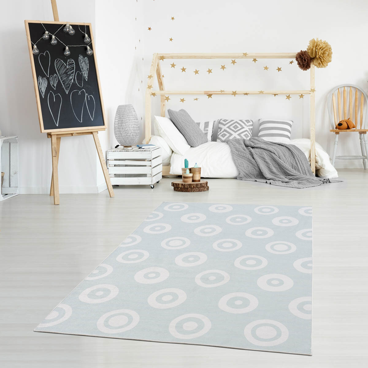 Livone Kinderteppich Happy Rugs Doubledots Mint 90x160