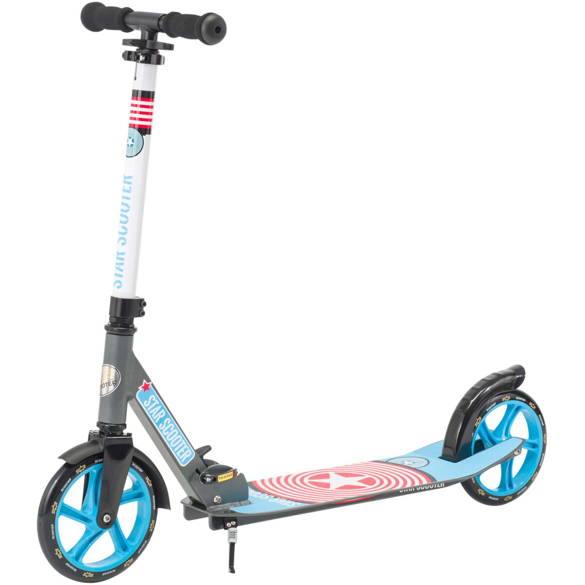Star Scooter Roller Alu City XXL 205mm - Grau Blau