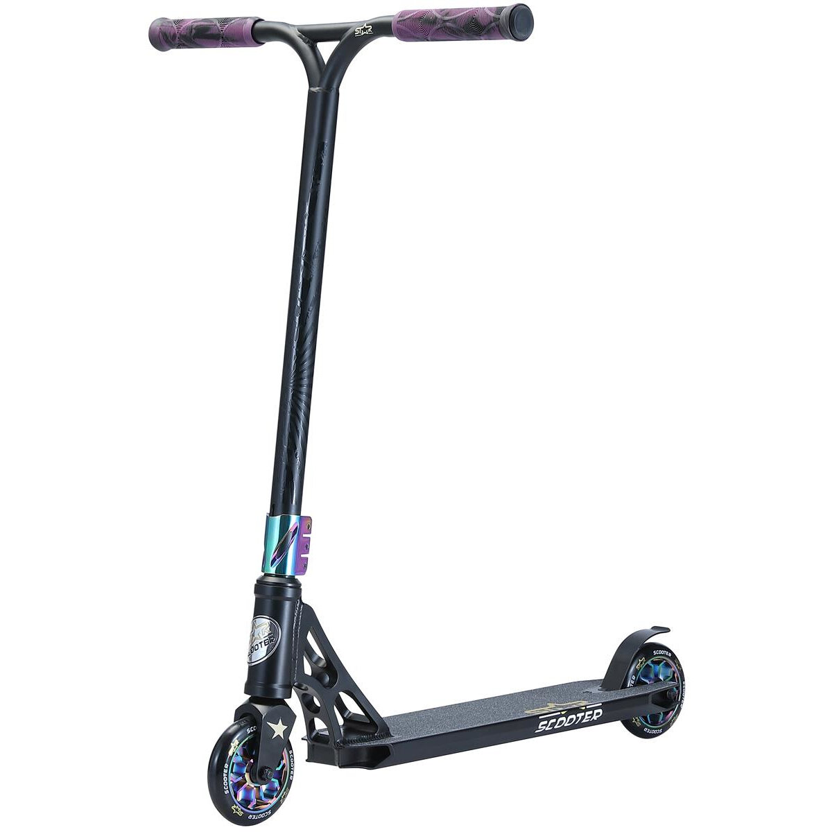 Bikestar Roller Freestyle Alu Professional 110mm - Schwarz Chrom