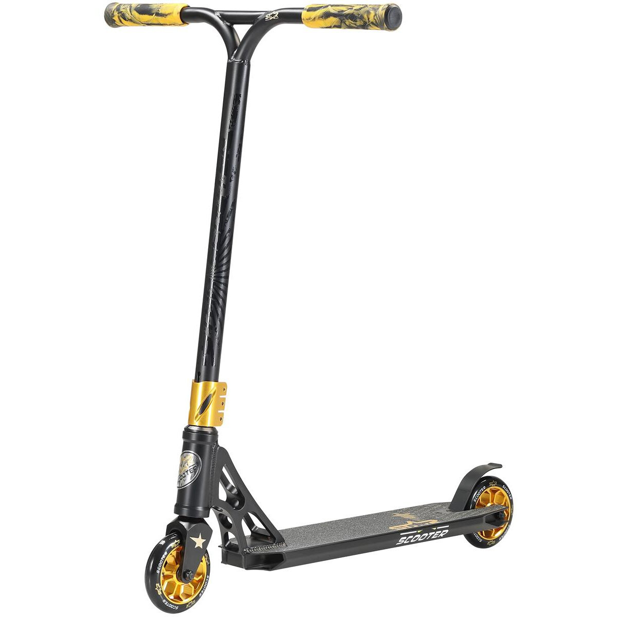 Bikestar Roller Freestyle Alu Professional 110mm - Schwarz Gold