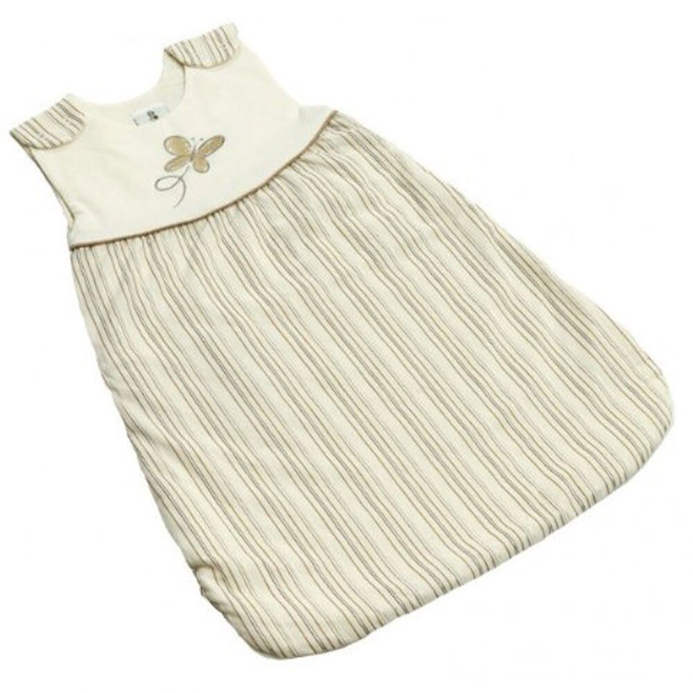 Be Be's Collection 705-28 110cm Schlafsack Butterfly leicht wattiert, ecru/braun