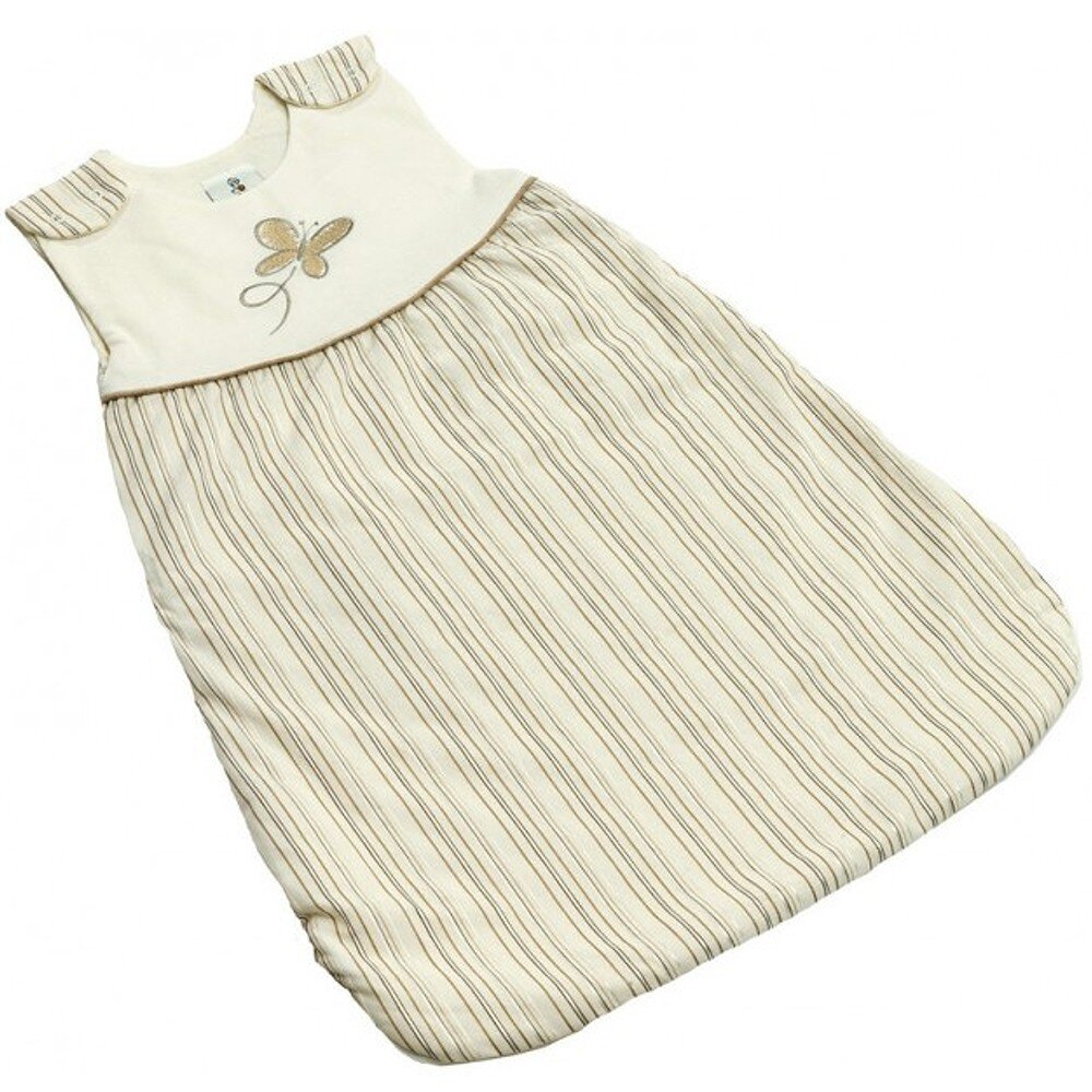 Be Be's Collection 695-28 90cm Schlafsack Butterfly leicht wattiert, ecru/braun