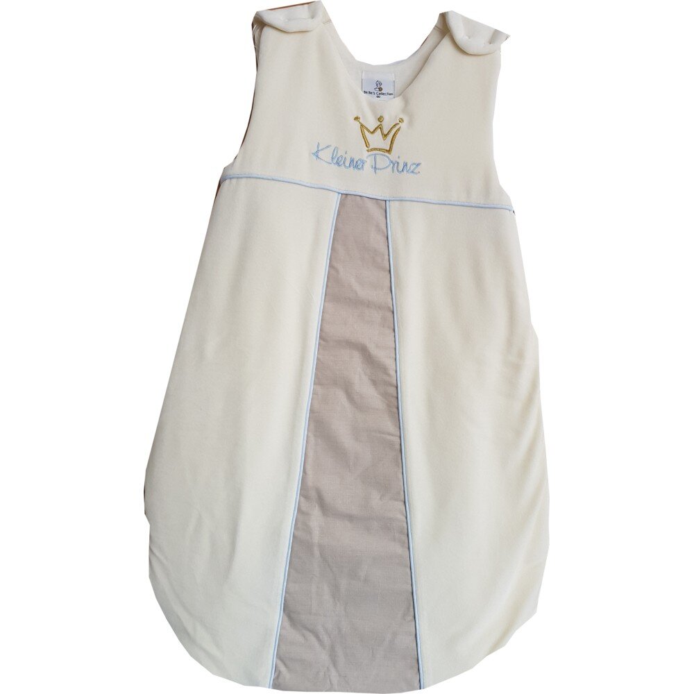 Be Be's Collection 621-20 90cm Nicki-Schlafsack Prinz leicht wattiert, ecru/bleu