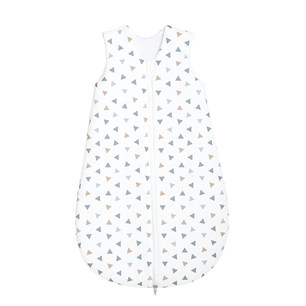 Odenwälder Jersey-Schlafsack Basic Dreiecke silber 70