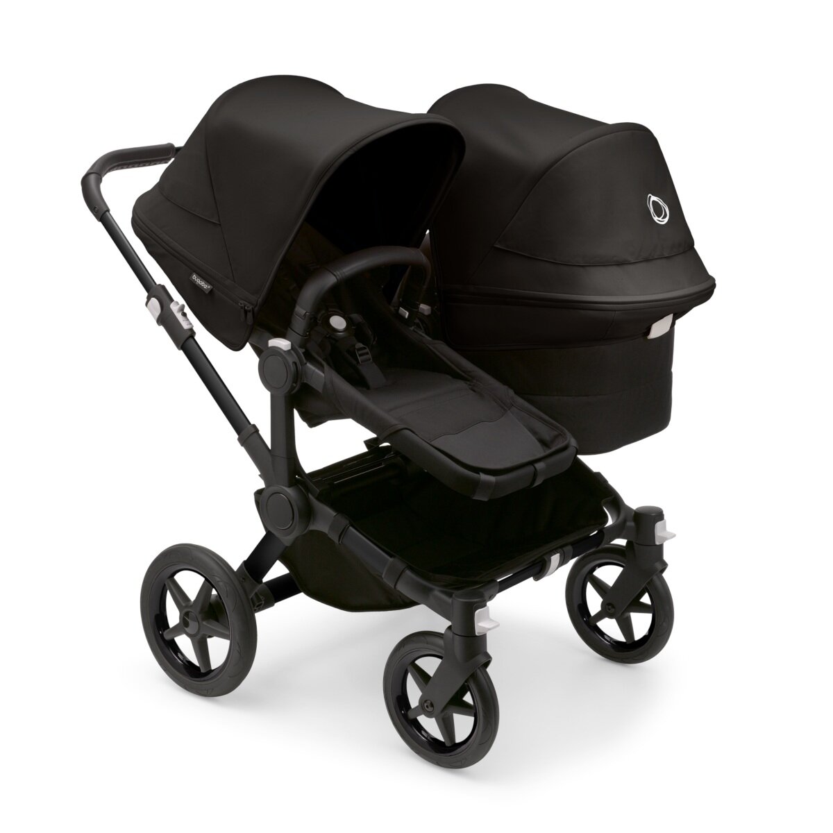 Bugaboo Donkey 5 Duo Mix & Match Geschwisterkinderwagen Schwarz - Mitternachtsschwarz Mitternachtsschwarz