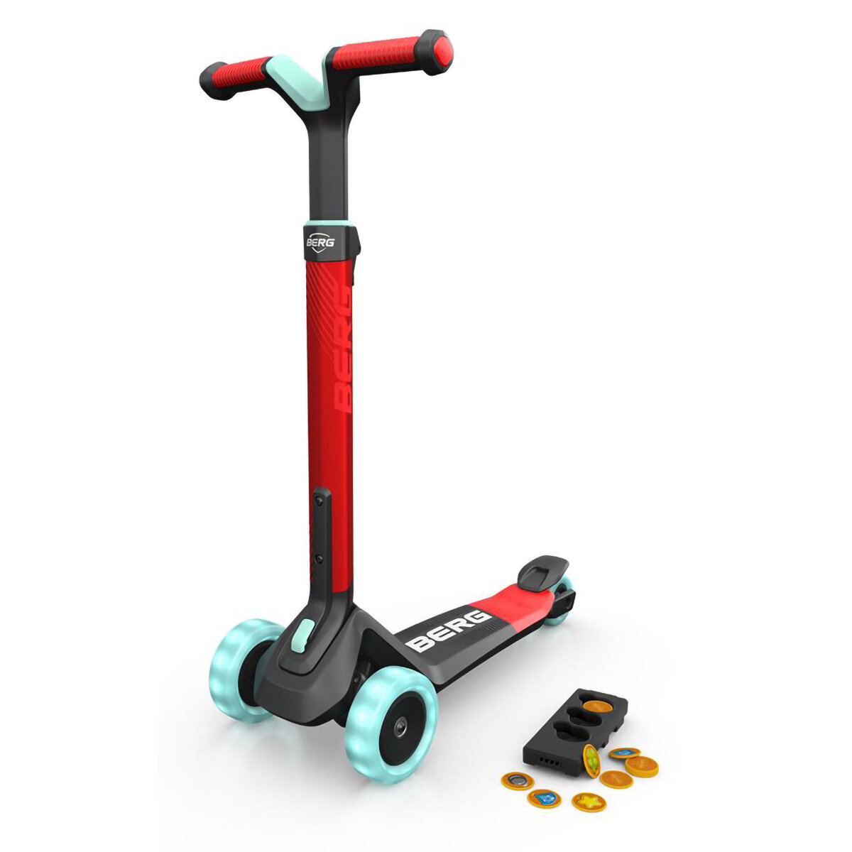 Berg Scooter Nexo Lights Magnet Deck - Rot