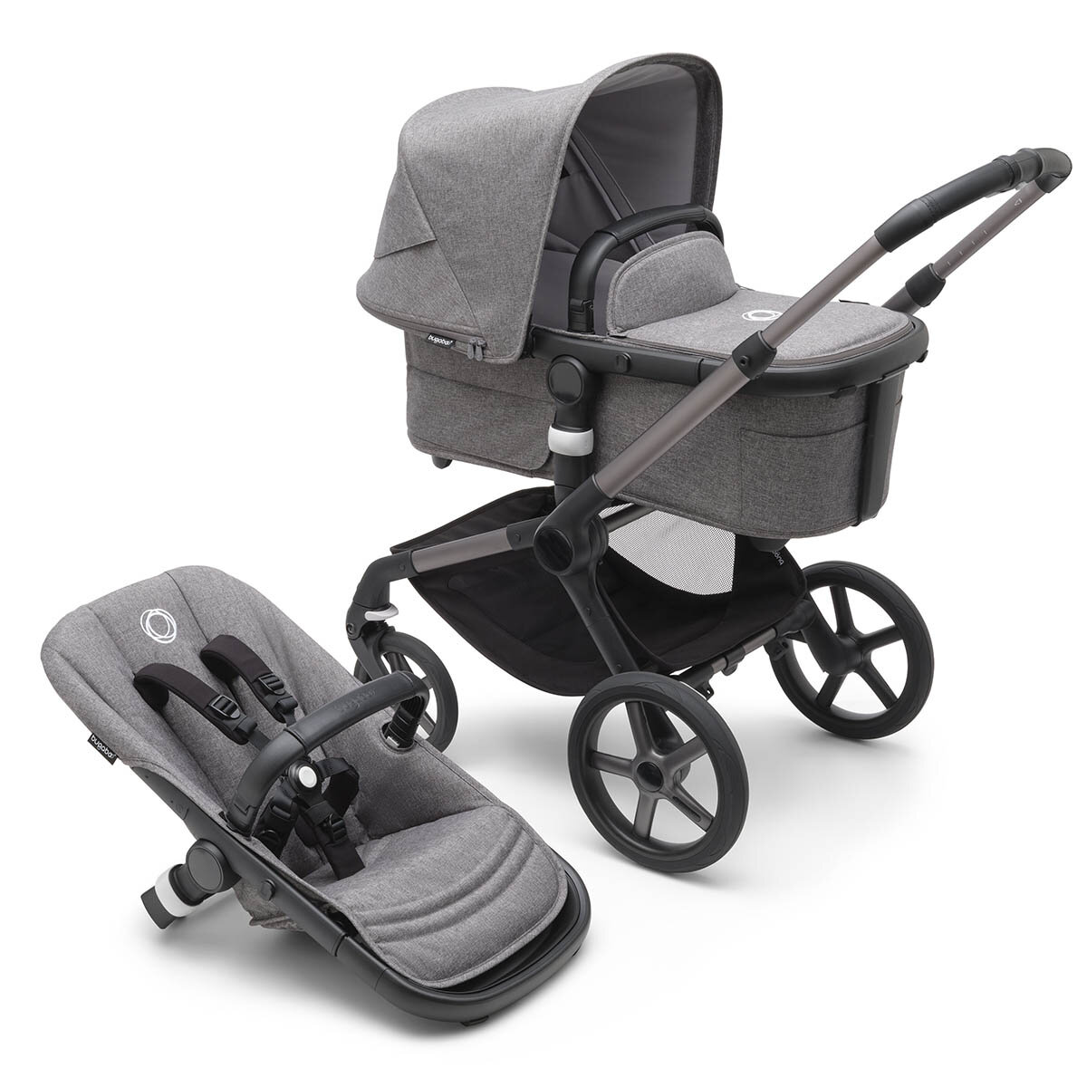 Bugaboo Kinderwagen Fox 5 Graphit - Grau Meliert Grey Melange