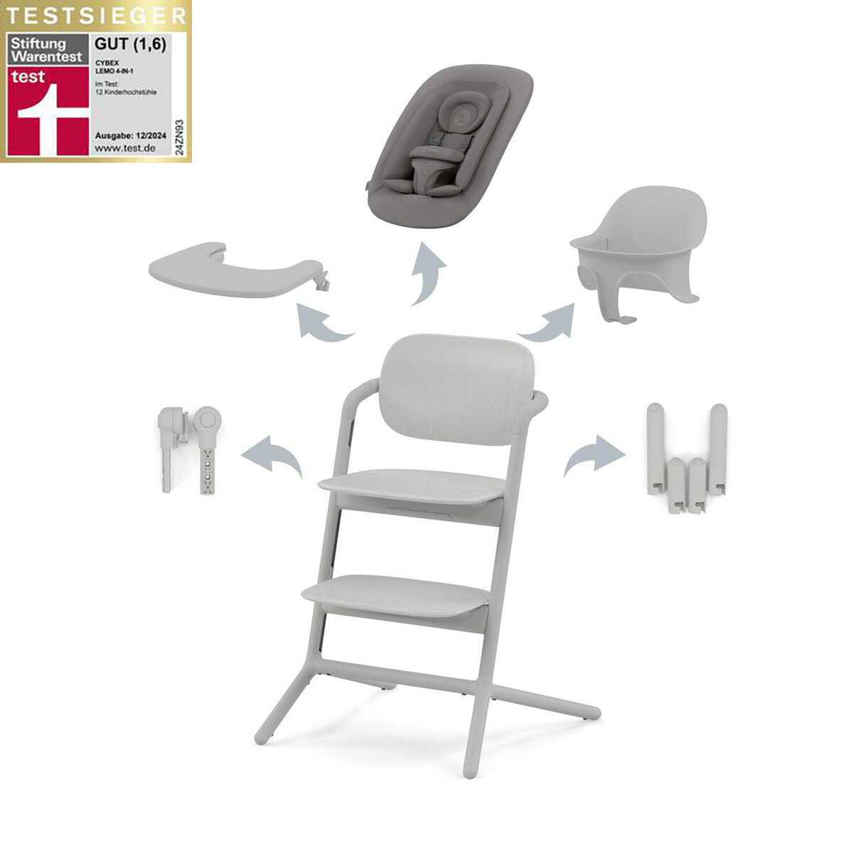Cybex Lemo 4in1 Hochstuhl Set Suede Grey