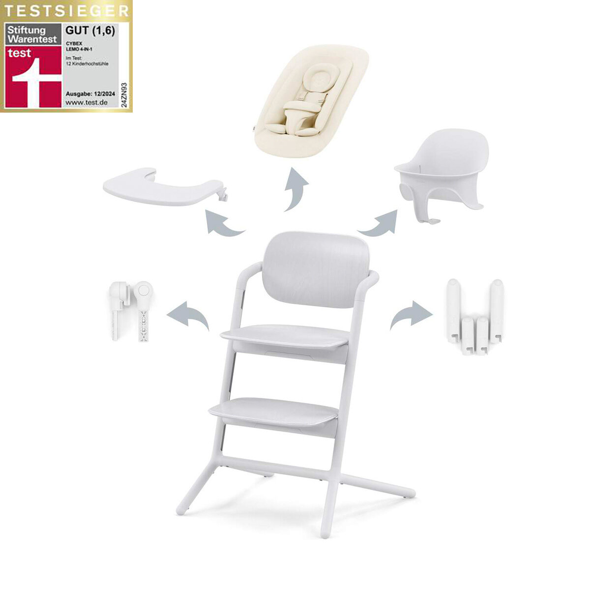 Cybex Lemo 4in1 Hochstuhl Set All White
