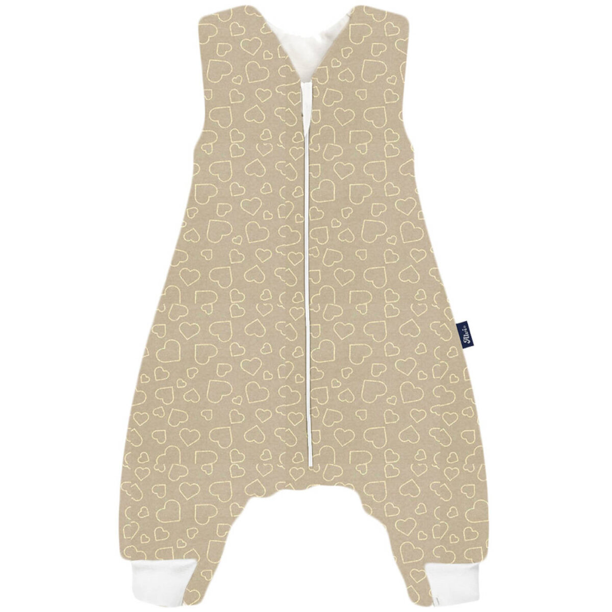 Alvi Sleep-Overall Light Hearts Nature 70 cm
