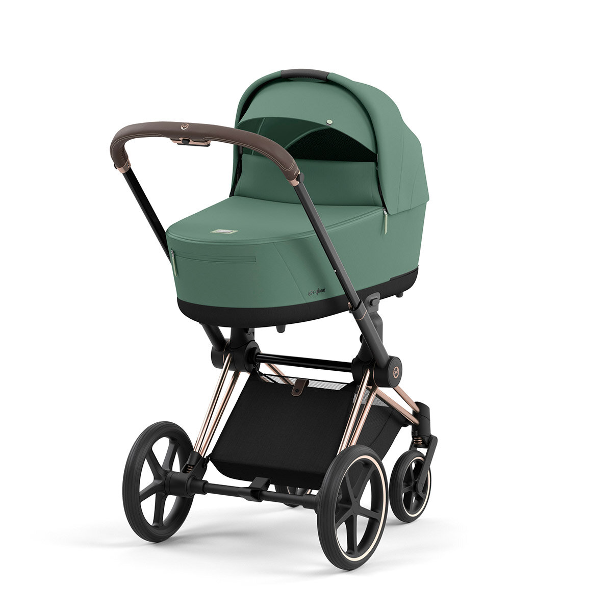 Cybex Priam Rahmen Rosegold und Lux Leaf Green Kollektion 2024