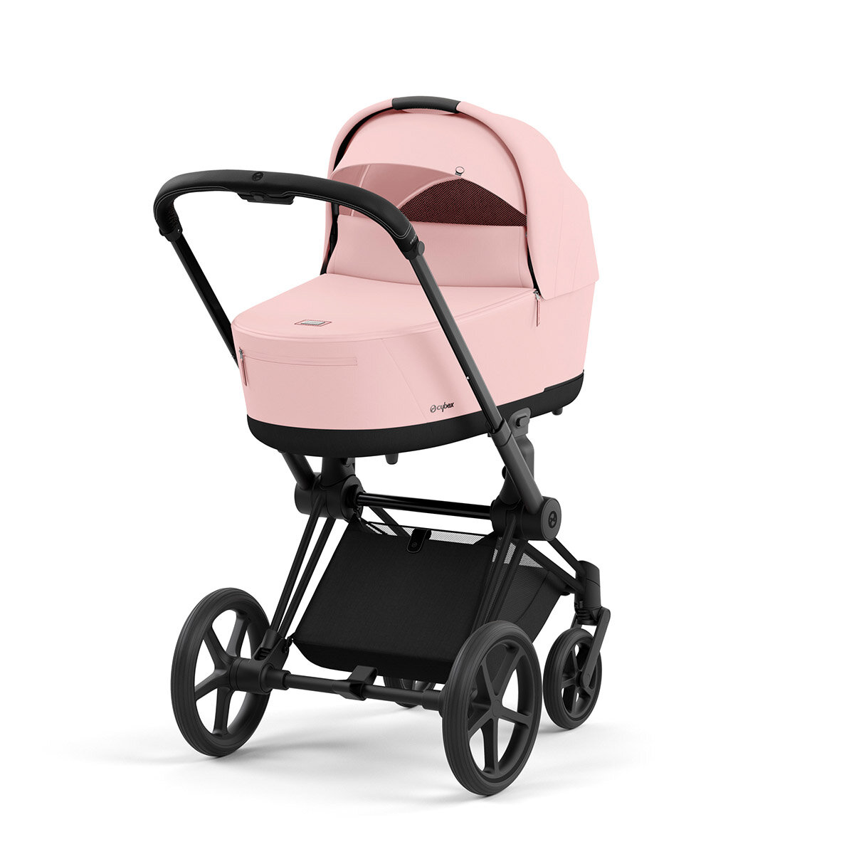 Cybex Priam Rahmen Matt Schwarz und Lux Peach Pink Kollektion 2024