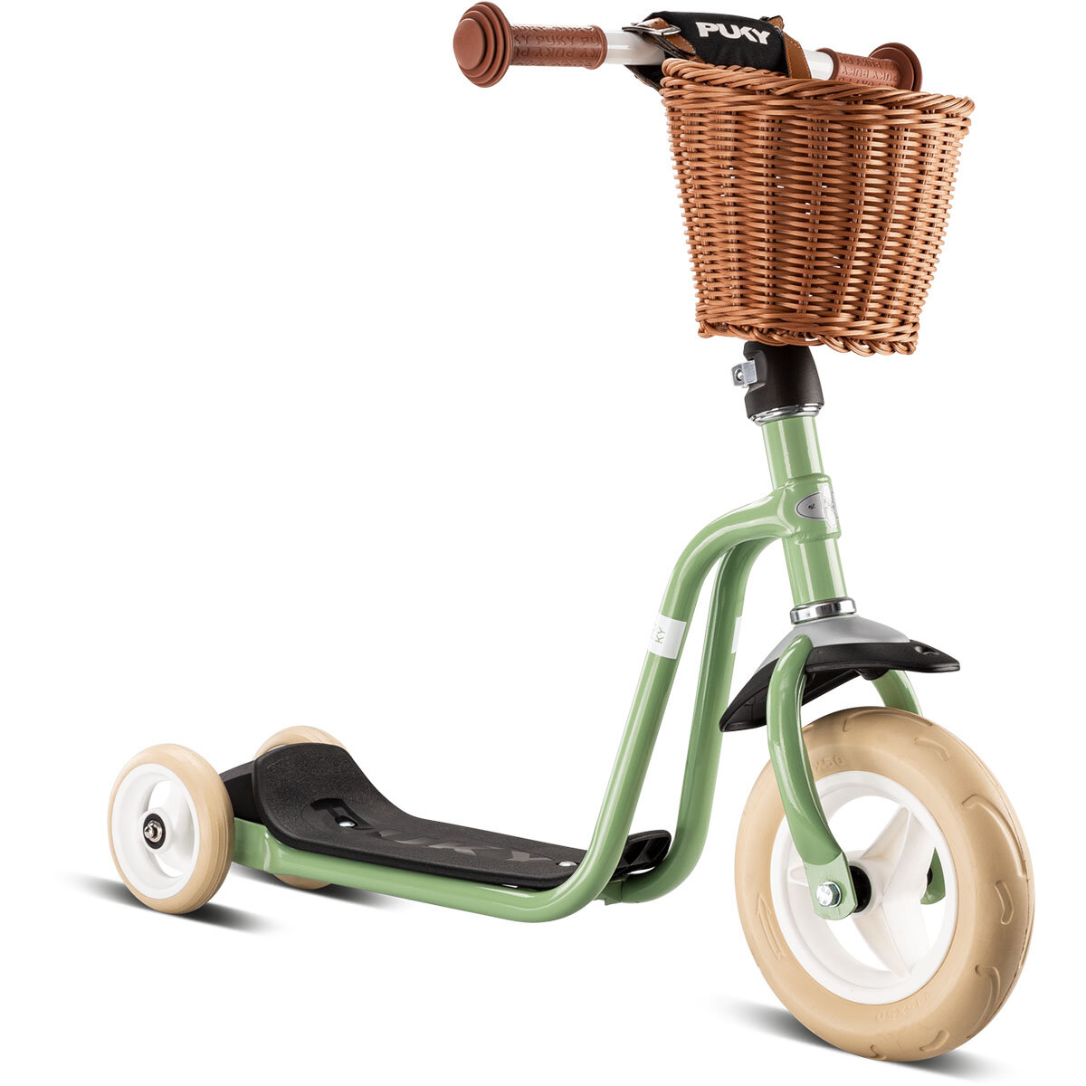 Puky R 1 Classic Scooter mit EVA-Bereifung und Lenkerkorb Retro Green