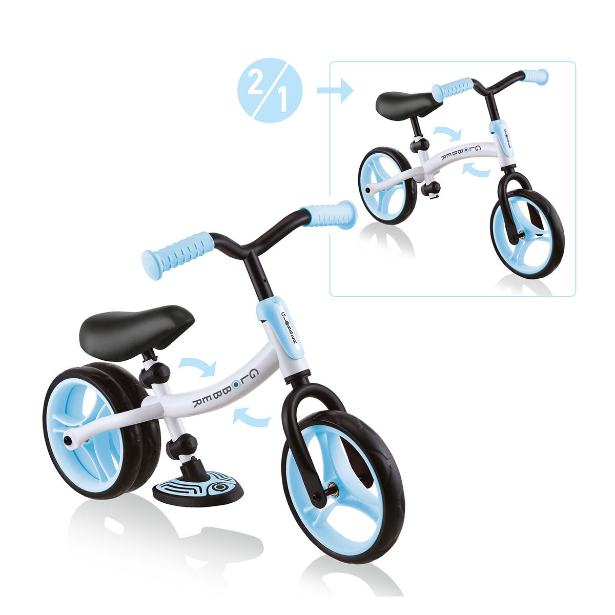 Authentic Sports Globber Go-Bike Duo Laufrad Pastell Blau