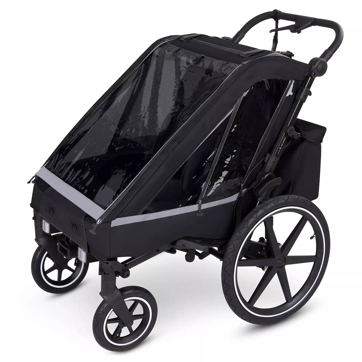 ABC Design Fahrradanhänger Tour mit 2 Komfortsitzen & Lufträdern Ink