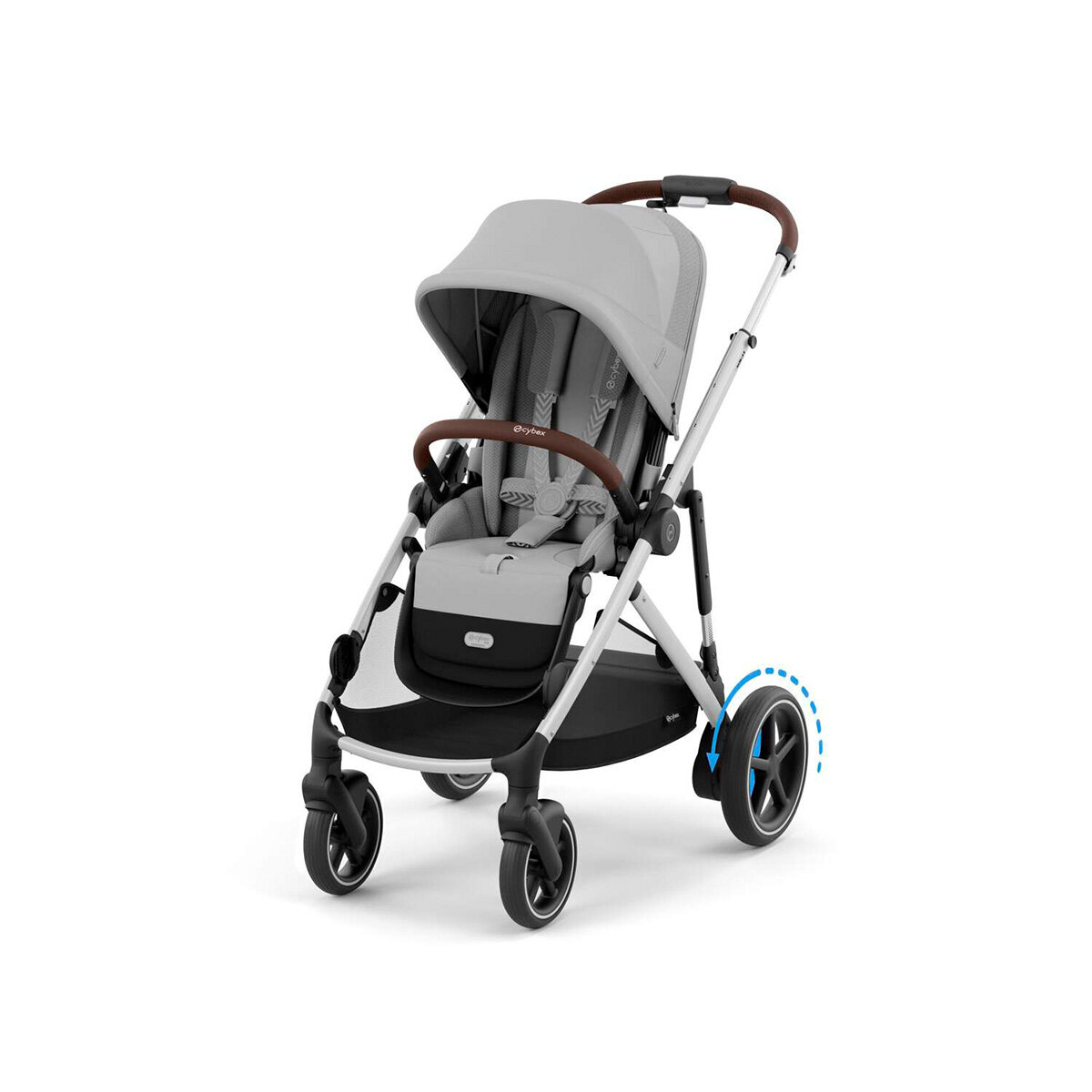 Cybex Gold Buggy e-Gazelle S Stone Grey (Silver Frame)