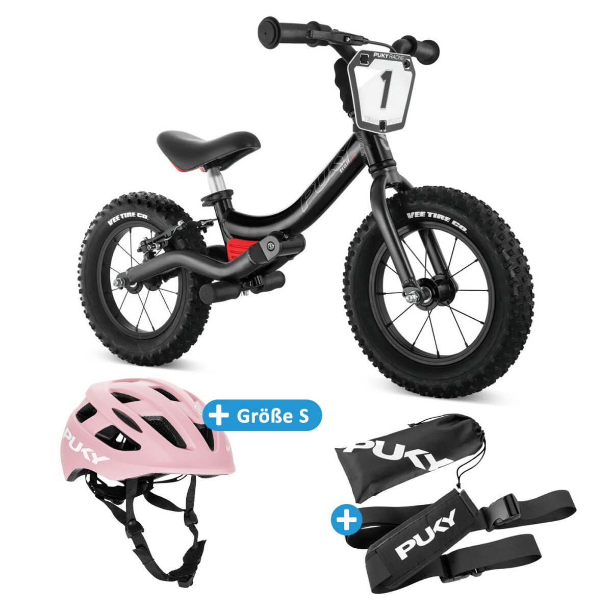 Puky LR Trail Pro Bundle mit Helm und Tragegurt | Größe: S, Farbe: Retro Rose