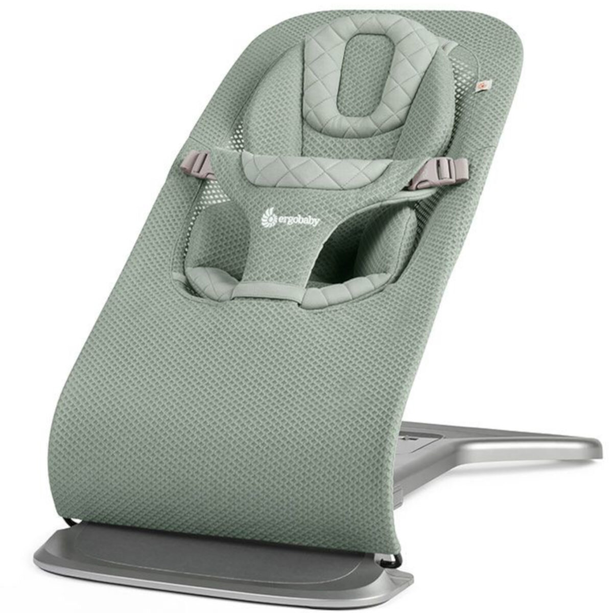 Ergobaby Evolve Bouncer Babywippe für Neugeborene Sage Green Mesh