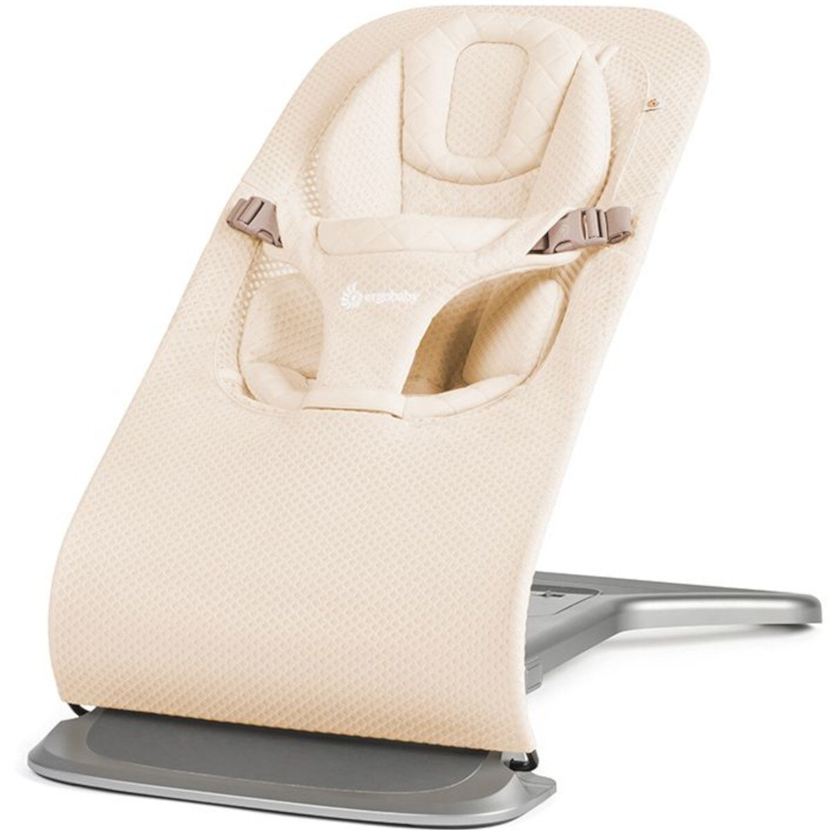 Ergobaby Evolve Bouncer Babywippe für Neugeborene Cream Mesh
