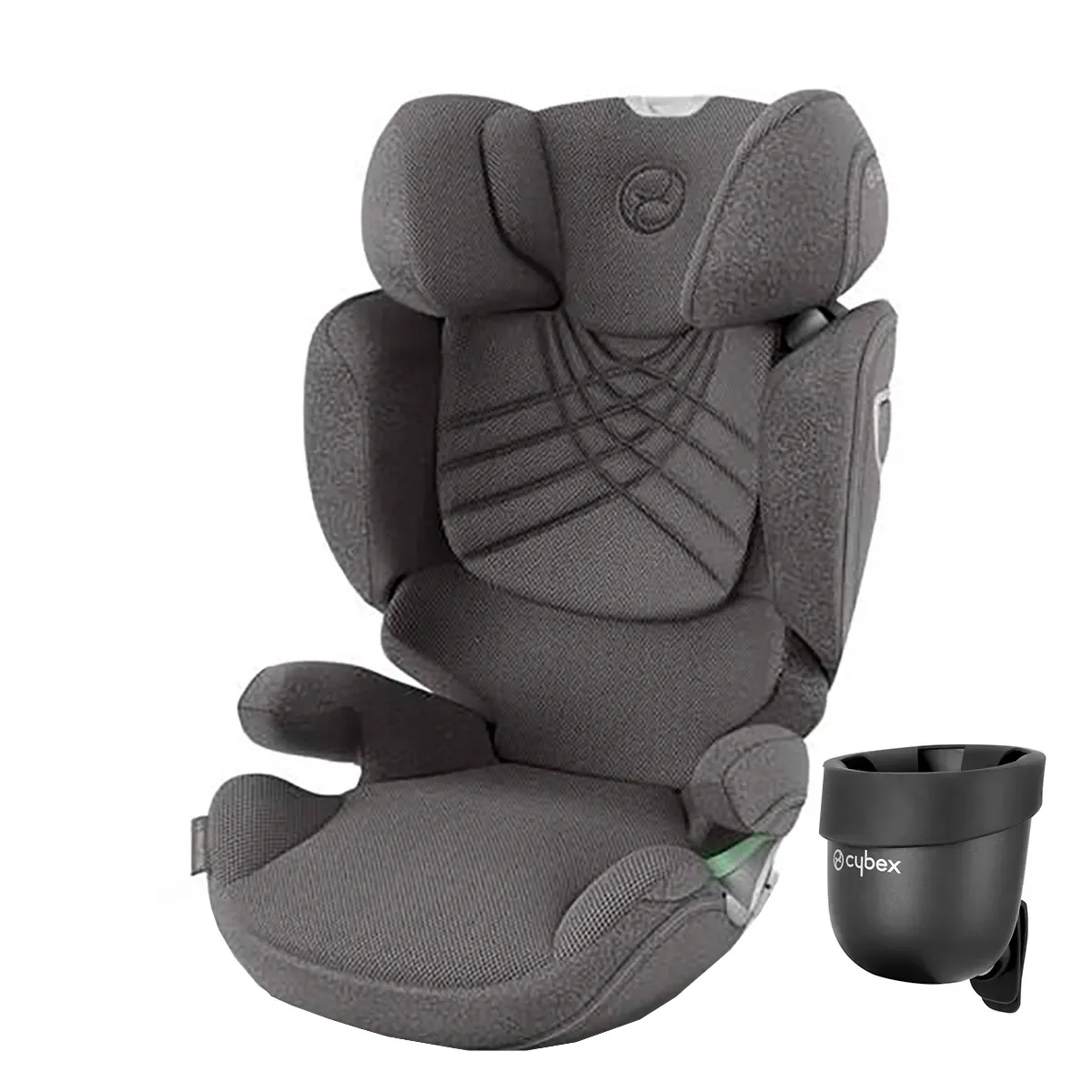 Cybex Kindersitz Solution T i-Fix Plus - Gratis Getränkehalter Mirage Grey