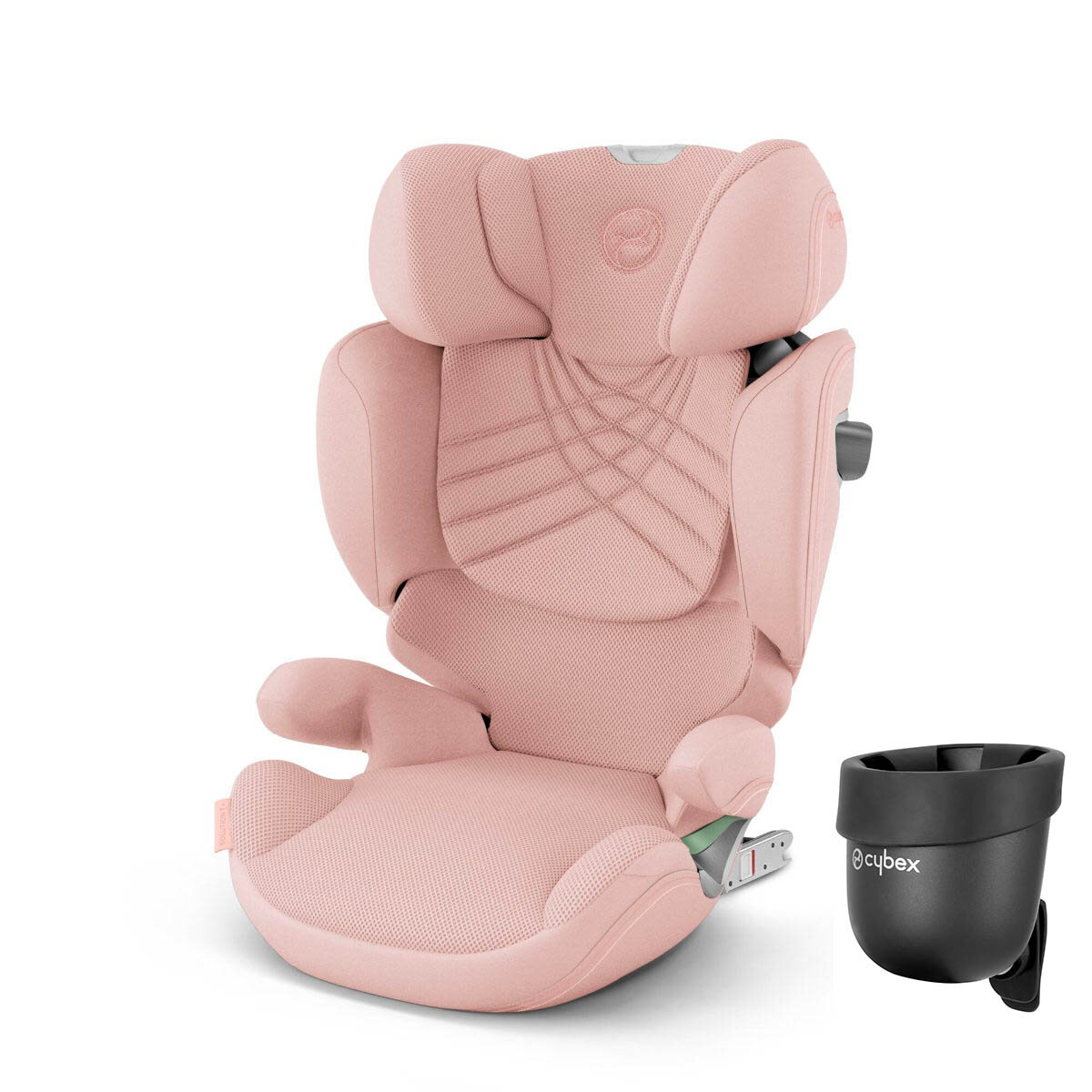 Cybex Kindersitz Solution T i-Fix Plus - Gratis Getränkehalter Peach Pink