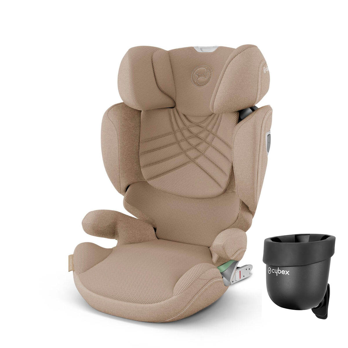 Cybex Kindersitz Solution T i-Fix Plus - Gratis Getränkehalter Cozy Beige